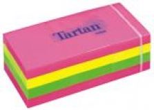 Bloček samolepící 38x 51mm, 12x100 NEON barev (6x růž., 3x žlutá, 3x zel.)