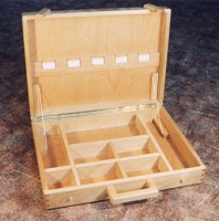 Dřevěný kufr dělený