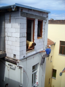 Zednické práce ve výškách