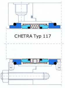 Mechanické upchávky podľa firemnej normy Typ 117