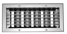 výustka komfortní dvouřadá K2 325x125 R1 celohliníková,barva bílá