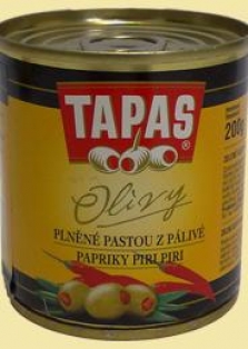 Zelené olivy s piri-piri paprikou 200g