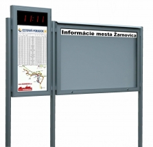 Reklamno-informačný panel s digi displejom + info vitrína