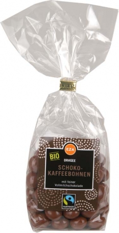 Fairtrade kávová zrna v čokoládě