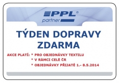 VEŠKERÉ TEXTILNÍ ZBOŽÍ BUDE DOPRAVENO ZDARMA