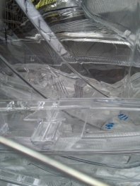 Plastový odpad PC - transparent