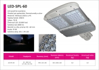 Produktový list k pouličnému osvetleniu LED-SPL-60