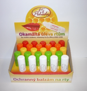 Balzámy na rty s včelím voskem a vitamíny A+E 4g