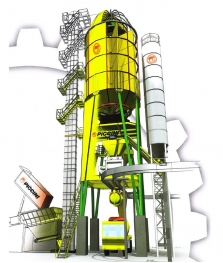 Věžové centrální betonárny