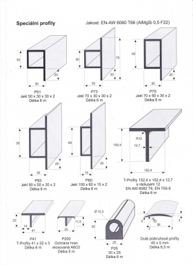Hliníkové profily speciální
