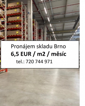 Pronájem skladu Brno - letiště - 6,5 €  /m2/ měsíc