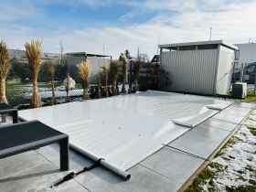 PVC zakrytí bazénu - Výroba na zakázku!