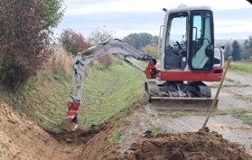 Zemní výkopové práce, pokládka zámkové dlažby