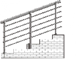 Zábradlí na schody model B3 