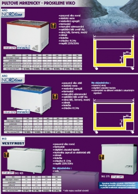 Pultové mrazničky s proskleným víkem