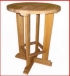 Barový teakový "románský" kulatý stolek