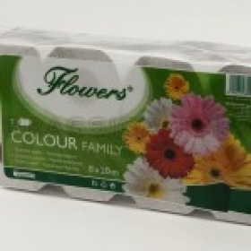 Toaletní papír Flowers – dvouvrstvý – typ: 8 x 200