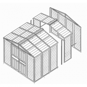 Prodlužovací modul pro domek Duramax Colossus - zelený