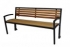 Mřížková lavice s opěrkou a dřevěnými lišty