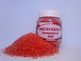 Koupelová sůl Brusinky
