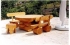 Set stůl srubový + 2x lavice s opěradlem