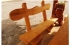 Dřevěná lavice s opěradlem