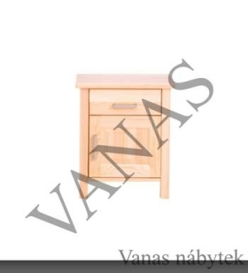 Noční stolek z masivu borovice VT18 (v. 54 x š. 45 cm)