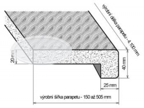 Vnitřní dřevotřískový parapet - Max