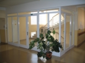 Interiérové ocelové dveře prosklené