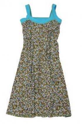Šaty Elise krátké - tyrkysový puntík