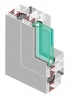 Hliníkové dveře do panelových domů-rámová serie 2.1 pro vstupy