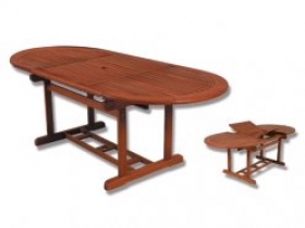 Zahradní stoly z masivního exotického dřeva Meranti