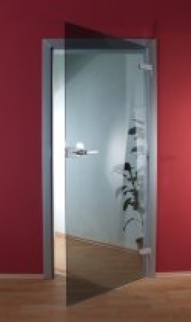 Skleněné dveře Planibel (průhledné s v kovově šedém odstínu) 108