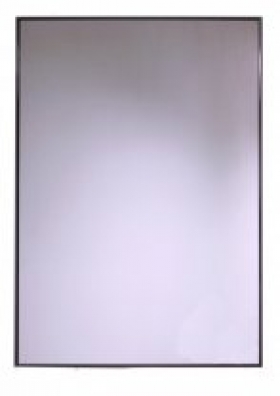Zrcadlo v kovovém rámu - kontrastní šedý lesk