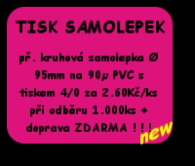 Tisk samolepek