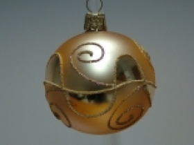 Koule vel.7 zlaté s ornamenty 