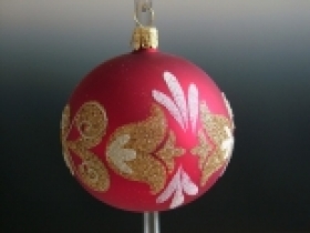 Koule vel.8 růžové s ornamenty