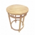 Dřevěný kulatý barový stolek z masivu manga 60x105cm