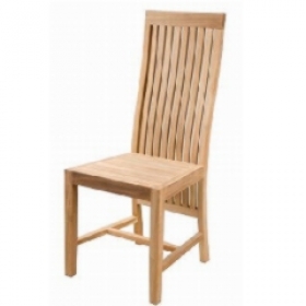 Jídelní židle dřevěná z masivu s prodlouženým opěrákem