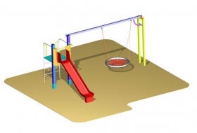 Dětská hřiště - multifunkční sestavy Lumpárna 4 - hnízdo průměr 1200 mm