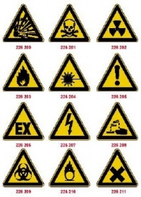 Výstražné značky, dopravní značky 
