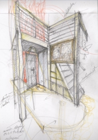 Architektonické studie - návrhy, skicy, prostorové zpracování