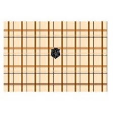 G-Cube - Mad For Plaid Brown nálepka na notebook