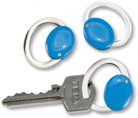 Přívěsek na klíče s modrým oválem 