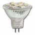 LED úsporná žárovka 9LED, MR11, bodová, teplá bílá 1,2W 