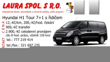 Pronájem osobního automobilu s řidičem, přeprava osob