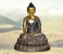Stříbrný Buddha - ručně malovaná hlava