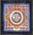 Mandala -  ručně malovaná na papíře - rám ze dřeva