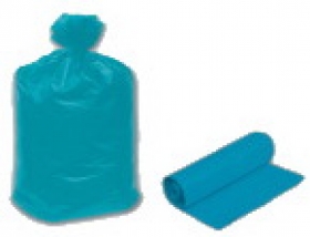 Plastový pytel na odpady a prádlo PE 120 l (50 mi) - modrá (25 ks)