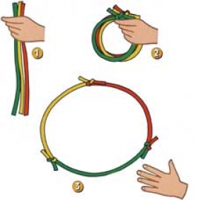 Trojbarevný kruh Multicolor ropec link